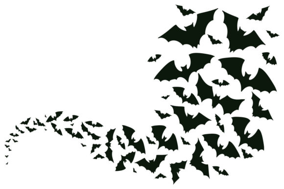 Download Flying Halloween Bats Silhouettes - Bats silhouette Collection