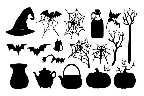 Download Spooky Silhouette Vector Element Set - Vector Collection