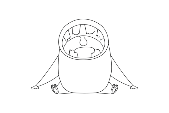 Download Monster Vector Terrifying Outline Style - Vector Collection