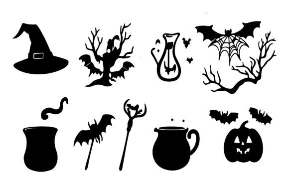 Download Spooky Silhouette Vector Element Set - Vector Collection