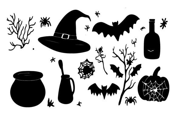 Download Spooky Silhouette Vector Element Set - Vector Collection
