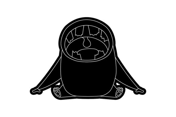 Download Monster Vector Terrifying Black Style - Vector Collection
