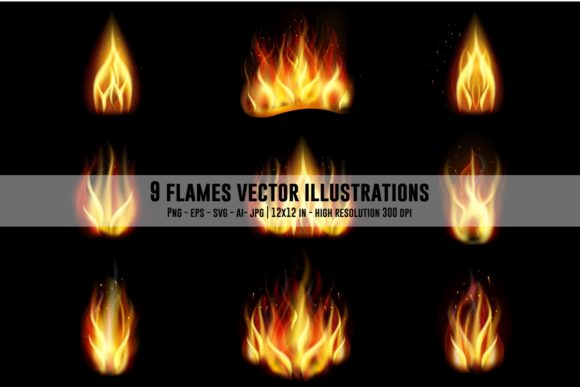 Download Flames Vector Set - Vector Collection