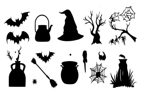 Download Spooky Silhouette Vector Element Set - Vector Collection
