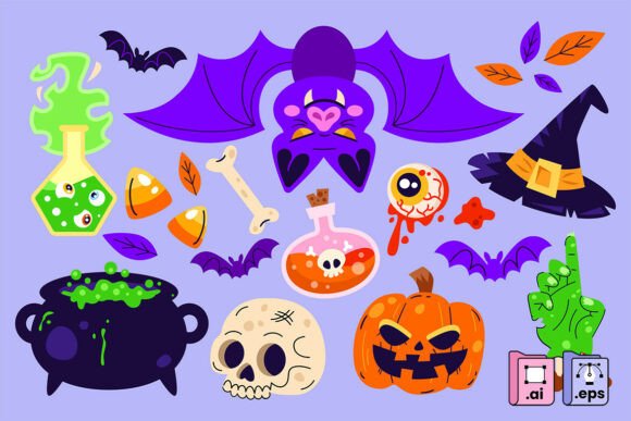 Download Playful Vector Halloween Elements Pack - Vector Collection